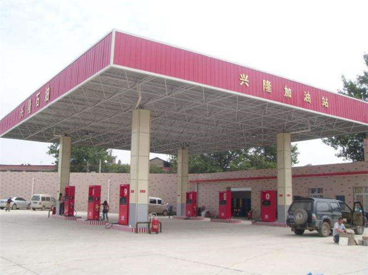 上海加油站钢结构网架案例9