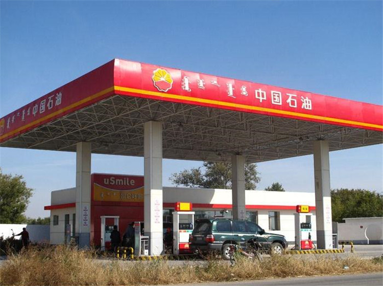 上海加油站钢结构网架案例1